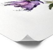 Lila Larkspur Blume Art Print Poster (Ecke)