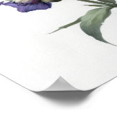 Lila Larkspur Blume Art Print Poster (Ecke)