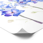 lila Larkspur-Delphinium-Feld Wasserfarbe Poster (Ecke)