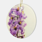 Lila Larkspur Delphinium Keramik Ornament (Links)