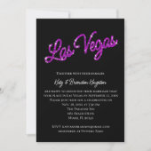 Lila Las Vegas Glitzern Post Hochzeit Einladung (Vorderseite)