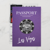 Lila Las Vegas-Pass Save the Date (Vorne/Hinten)