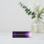 Lila Laser Mini Visitenkarte (Stehend Vorderseite)