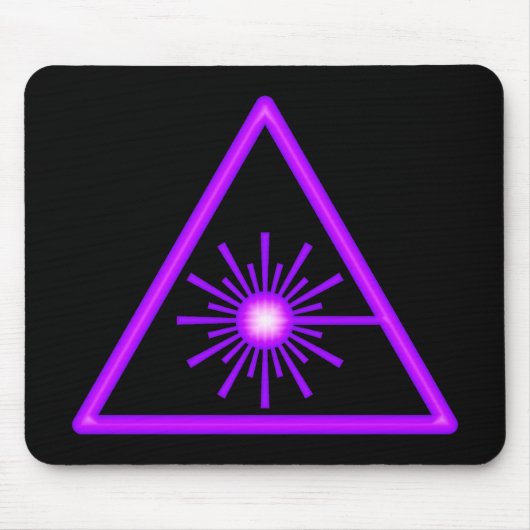 Lila Laser-Symbol Mousepad (Vorne)