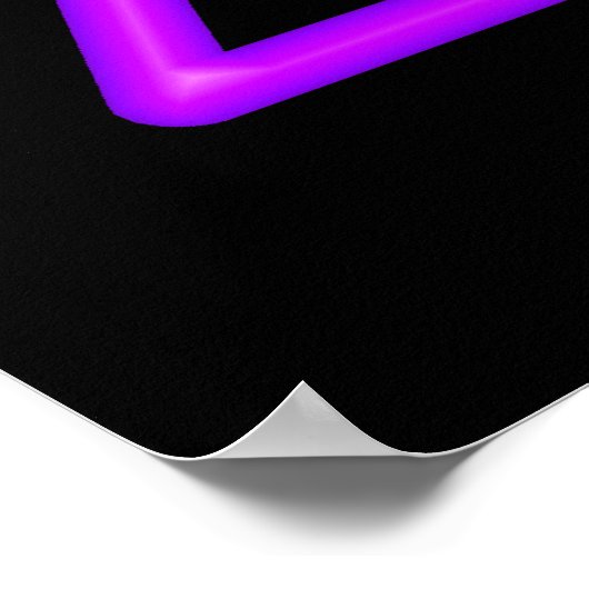 Lila Lasersymbol Poster (Ecke)