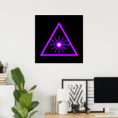 Lila Lasersymbol Poster (Heimbüro)