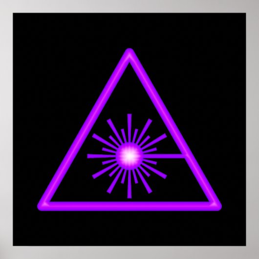 Lila Lasersymbol Poster (Vorne)