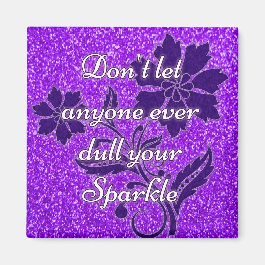 Lila lass niemandem, den Funkelmagneten zu trösten Magnet (Vorne)