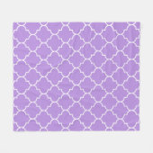 Lila Latticwork, Quatrefolie, marokkanischer Trell Fleecedecke (Vorderseite (Horizontal))
