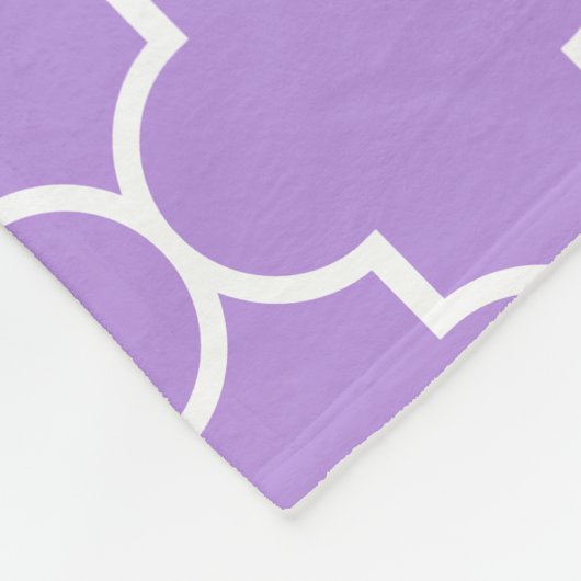 Lila Latticwork, Quatrefolie, marokkanischer Trell Fleecedecke (Ecke)