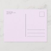 Lila Laufwerk durch die Blumendusche Einladungspostkarte (Rückseite)