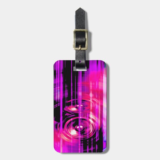 Lila Lautsprecher Gepäckanhänger (Vorderseite vertikal)