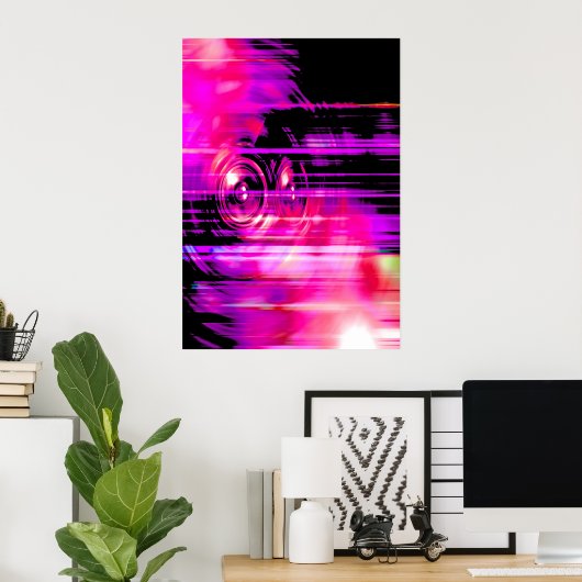 Lila Lautsprecher Poster (Heimbüro)