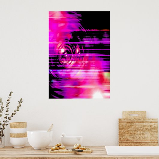 Lila Lautsprecher Poster (Küche)