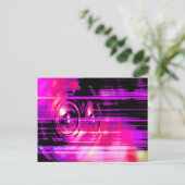 Lila Lautsprecher Postkarte (Stehend Vorderseite)