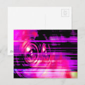Lila Lautsprecher Postkarte (Vorne/Hinten)
