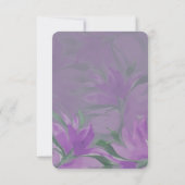 Lila Lavander Watercolor Elegante Einladung (Rückseite)