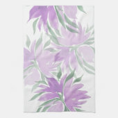 Lila Lavander Watercolor Elegante Geschirrtuch (Vertikal)