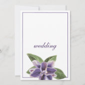 Lila Lavateier Einladung (Rückseite)