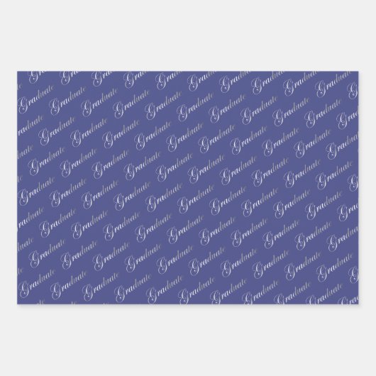 Lila Lavendel-Abschluss-Flachblatt-Set 3 Geschenkpapier Set (Vorderseite 2)