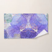 Lila Lavendel abstrakte Aquarellkunst Moderne Kuns Badhandtuch Set (Handtuch)