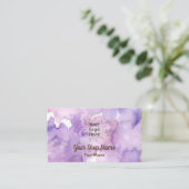 Lila Lavendel Beruflich Business Card Visitenkarte (Stehend Vorderseite)
