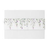 Lila Lavendel Blassgrüne Blätter Bauchband Einladungsbanderole (Rückseitenbeispiel)