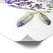Lila Lavendel-Blume Art Print Poster (Ecke)