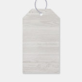 Lila Lavendel-Blume auf Holz-Brautparty Geschenkanhänger (Rückseite)