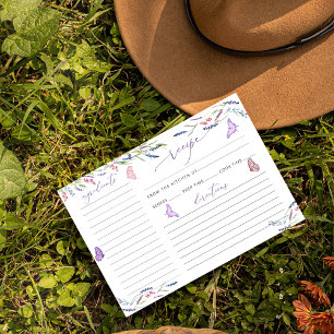 Lila Lavendel Blume Brautparty Rezept Karte