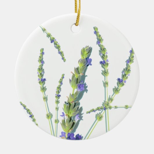 Lila Lavendel Blume Décor Keramik Ornament (Vorne)