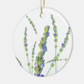 Lila Lavendel Blume Décor Keramik Ornament (Links)