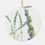 Lila Lavendel Blume Décor Keramik Ornament (Hinten)