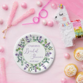 Lila Lavendel-Blume Eucalyptus Foliage P Pappteller (Party)