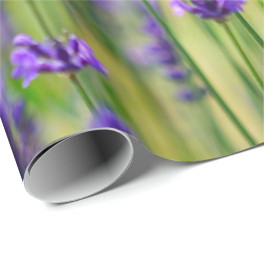Lila Lavendel-Blume Geschenkpapier (Rolleneckpunkt)