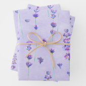 Lila Lavendel-Blume Geschenkpapier Set (Beispiel)