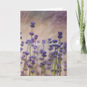 Lila Lavendel-Blume Karte