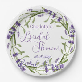 Lila Lavendel-Blume Pappteller