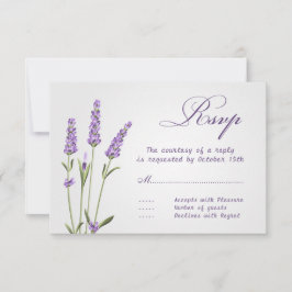 Lila Lavendel-Blume RSVP Karte