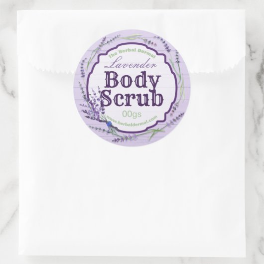 Lila Lavendel-Blume Runder Aufkleber (Tasche)