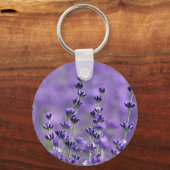 Lila Lavendel-Blume Schlüsselanhänger (Vorderseite)