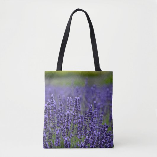 Lila Lavendel-Blume Tasche (Vorderseite)