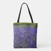 Lila Lavendel-Blume Tasche (Rückseite)