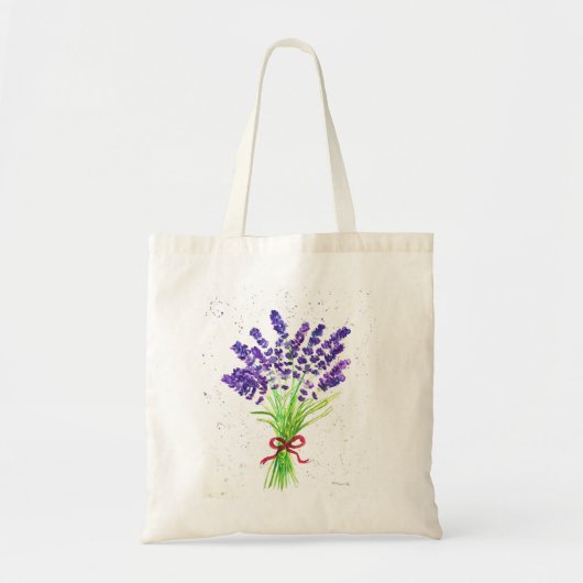 Lila Lavendel-Blume Tragetasche (Vorne)