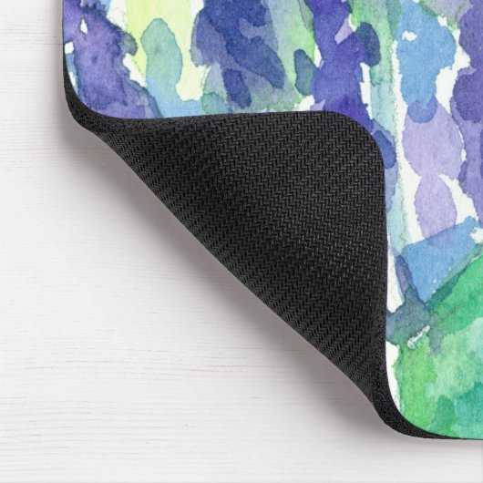 Lila Lavendel-Blume Wasserfarbe Mousepad (Ecke)