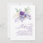 Lila Lavendel Blumen Botanical Probeessen Einladung (Vorderseite)