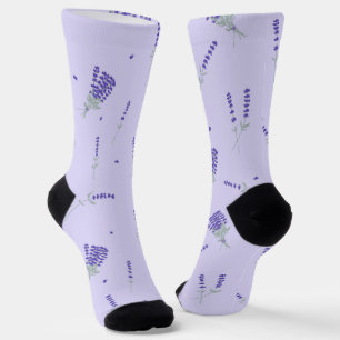 Lila Lavendel Blumen Botanik Socken