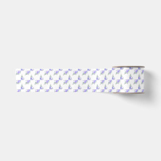 Lila Lavendel Blumen Botanisch All-in-One-Folie W Satinband