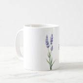 Lila Lavendel Blumen Freude Kaffeetasse (Vorderseite Links)