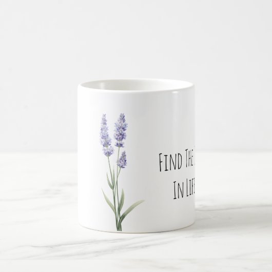 Lila Lavendel Blumen Freude Kaffeetasse (Mittel)